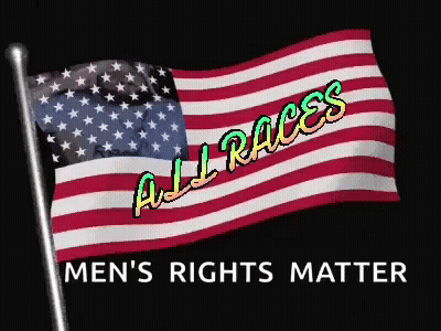 Flag With Words All Races GIF