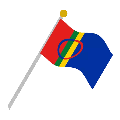 Flag With Yellow Circle Sticker