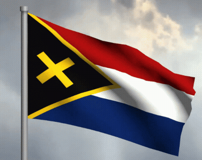 Flag With Yellow Cross GIF
