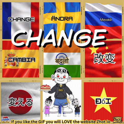 Flags Collage Saying Change GIF