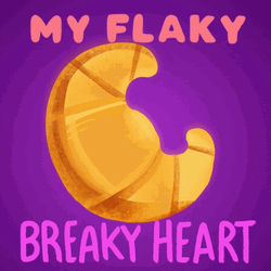 Flaky Breaky Bread Heart GIF