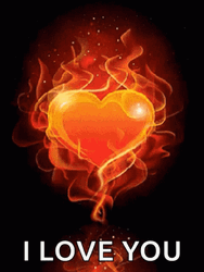 Flame Heart I Love You GIF