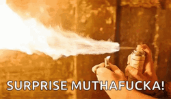 Flame Thrower Surprise GIF
