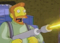 Flames Thrower The Simpsons GIF