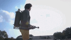 Flamethrower In Empty Field GIF