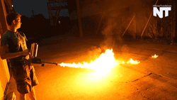 Flamethrower On The Ground GIF