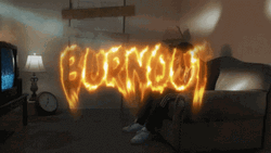 Flaming Burnout Lettering GIF