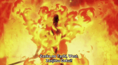 Flaming Man Zanka No Tachi West Zanjitsu Goku GIF