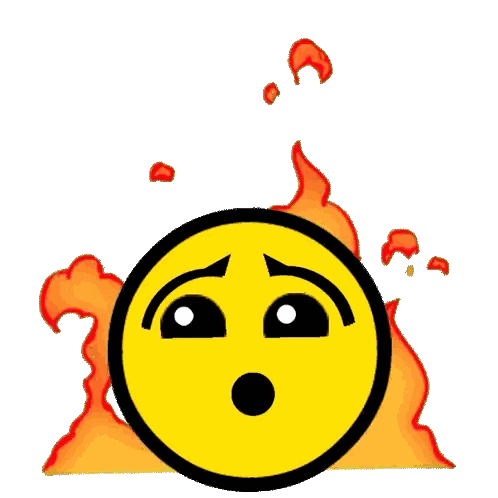Flaming Smiley Face Sticker