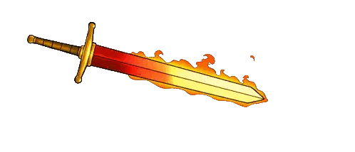 Flaming Sword Sticker
