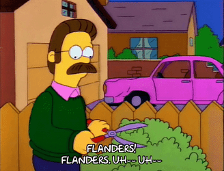 Flanders Flanders Trimming The Bush GIF