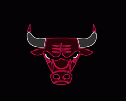 Flashing Chicago Bull Logo GIF