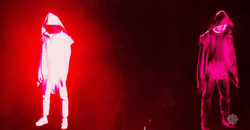  Flashing Lights Red Suit GIF