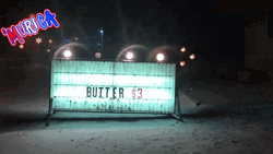 Flashing Neon Road Sign Butter Season 3 GIF
