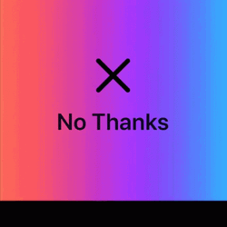 Flashing No Thank You Message GIF
