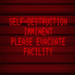 Flashing Self Destruct Alert Message GIF