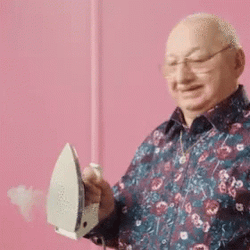 Flat Iron Producing Steam GIF