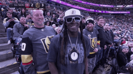 Flavor Flav At NHL Match GIF