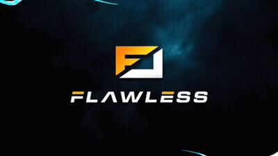 Flawless Logo Blue Background GIF