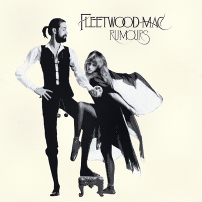 Fleetwood Mac Rumours Album Cover With A Man And A Woman On It GIF
