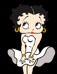  Fleischer Studios Betty Boop White Mini Skirt GIF