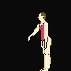 Flexible Animated Man Do One Leg Standing GIF