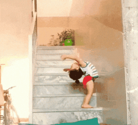 Flexible Baby Can't Resist Bending Her Body GIF
