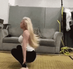 Flexible Woman Flex Her Talent GIF