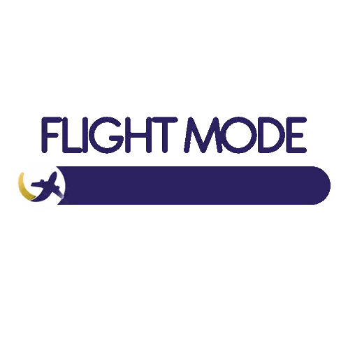Flight Mode Logo With Airplane Sticker