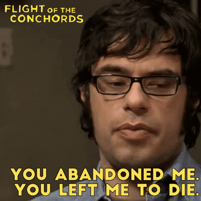 Flight Of The Concords Poster With Man Wearing Glasses GIF