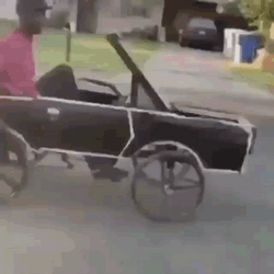 Flintstone Car Crash Meme GIF