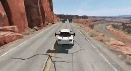 Flintstone Car Drift Game GIF