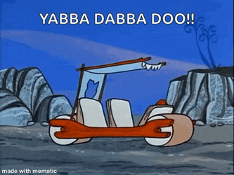 Flintstone Car GIF