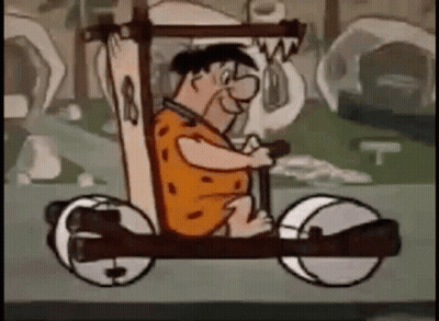 Flintstone Driving Car GIF