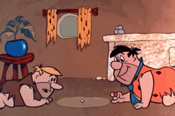Flintstone Fred & Barney Marble Game GIF