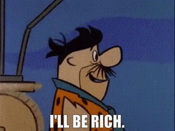 Flintstone Fred  Be Rich GIF