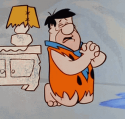 Flintstone Fred Cartoon Begging Praying GIF
