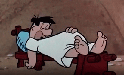 Flintstone Fred Cartoon Sleeping GIF