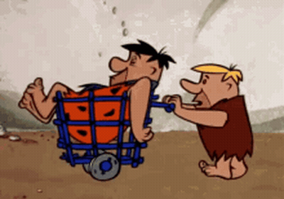 Flintstone Holding Large Object GIF