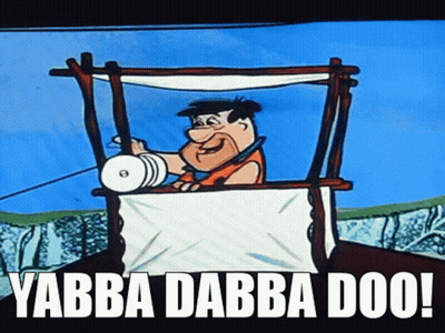 Flintstone Saying Yabba Dabba Doo GIF