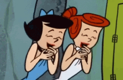 Flintstone Wilma & Betty Giggling & Laughing  GIF