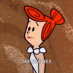 Flintstone Wilma Chuckling Happy Cartoon GIF