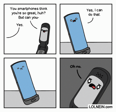 Flip Phone Talking To Cell Phone GIF