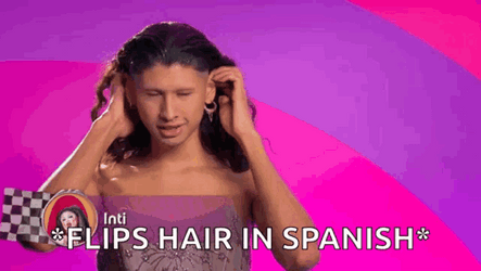 Flips Hair In Spanish Spain GIF