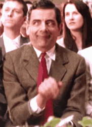 Flirt Mr. Bean Sexy Hand Gesture  GIF