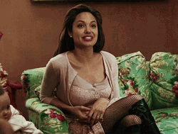 Flirty Angelina Jolie Smile GIF