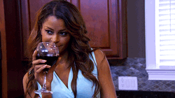 Flirty Wine Drink Claudia Jordan GIF