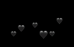 Floating Black Hearts GIF