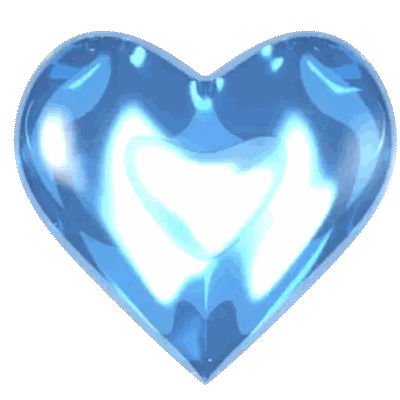 Floating Blue Heart Sticker