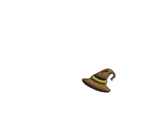 Floating Brown Object With Green Stripe Sticker